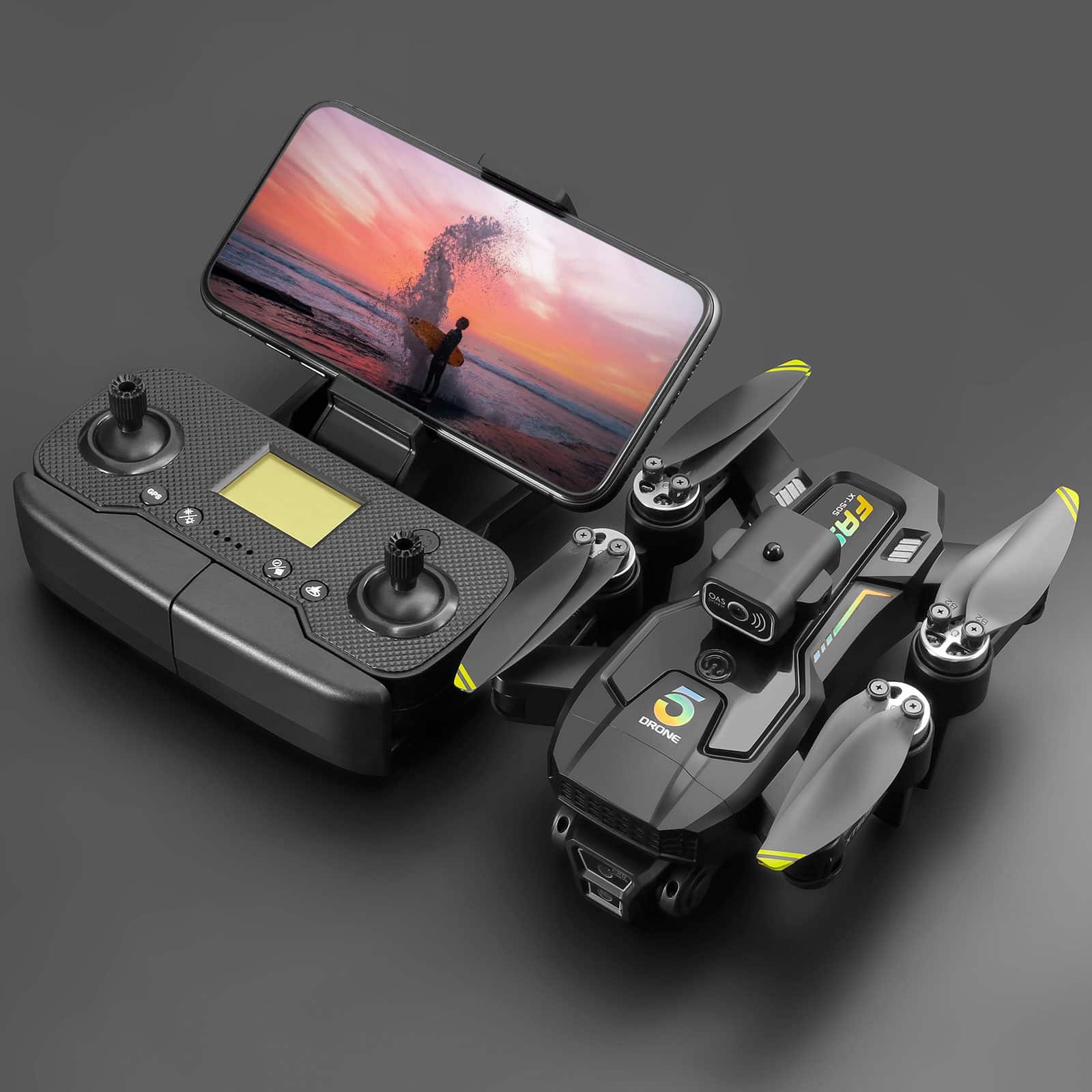 GPS Drone Cool Lights 4K HD Quadcopter XT505 - 画像 (3)