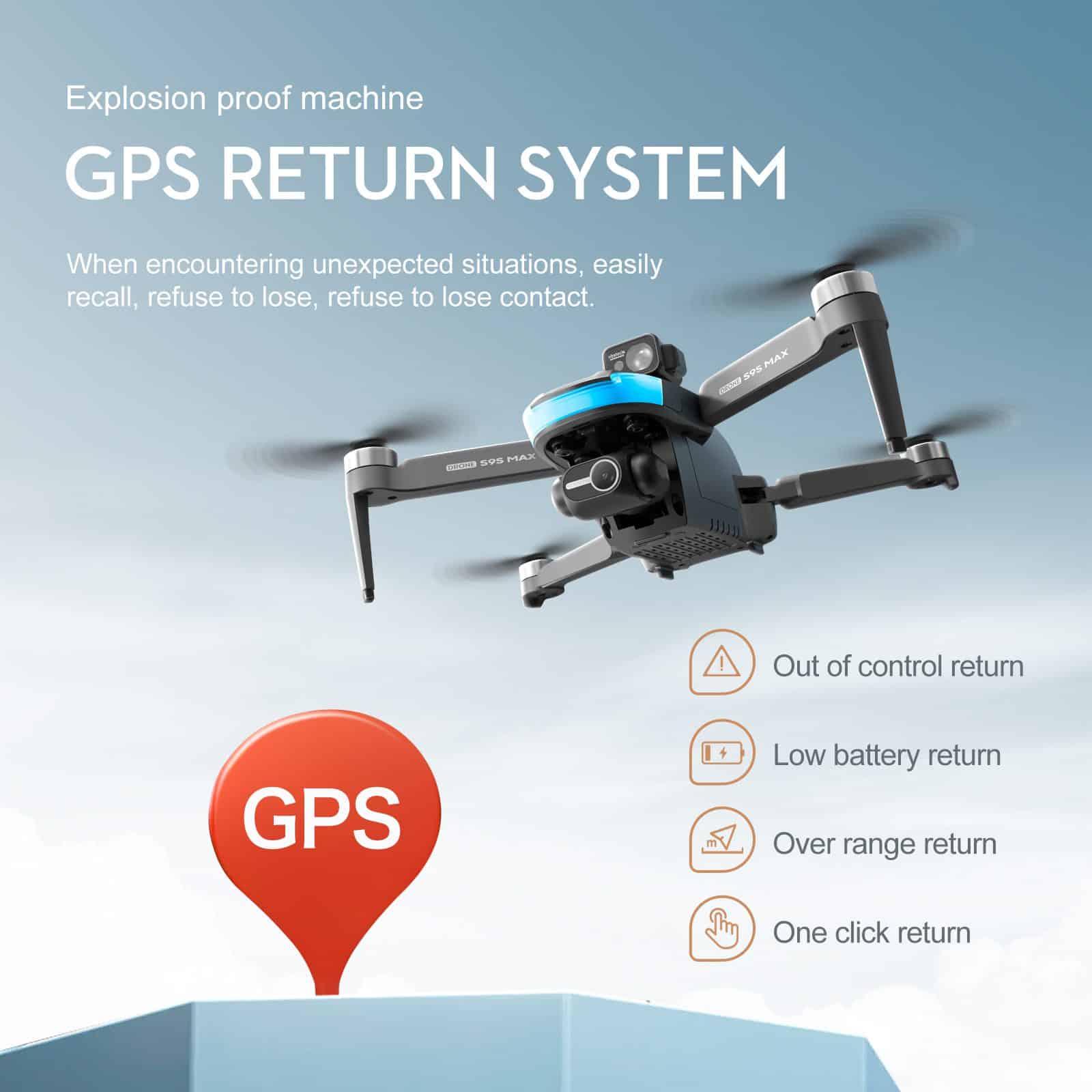 Professional GPS Drone 4K Hd Quadcopter S9S - 画像 (7)