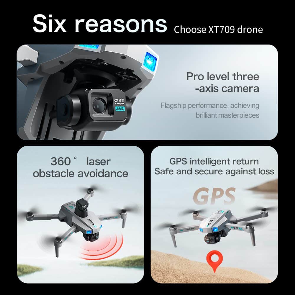 Professional GPS Drone 3-Axis Gimbal UAV XT709 - 画像 (34)