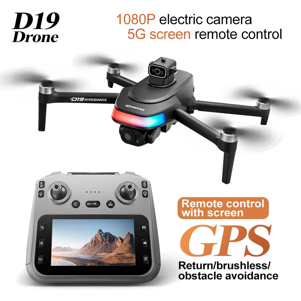 GPS Drone Cool Lights 4K HD Camera Quadcopter D19 - 画像 (11)