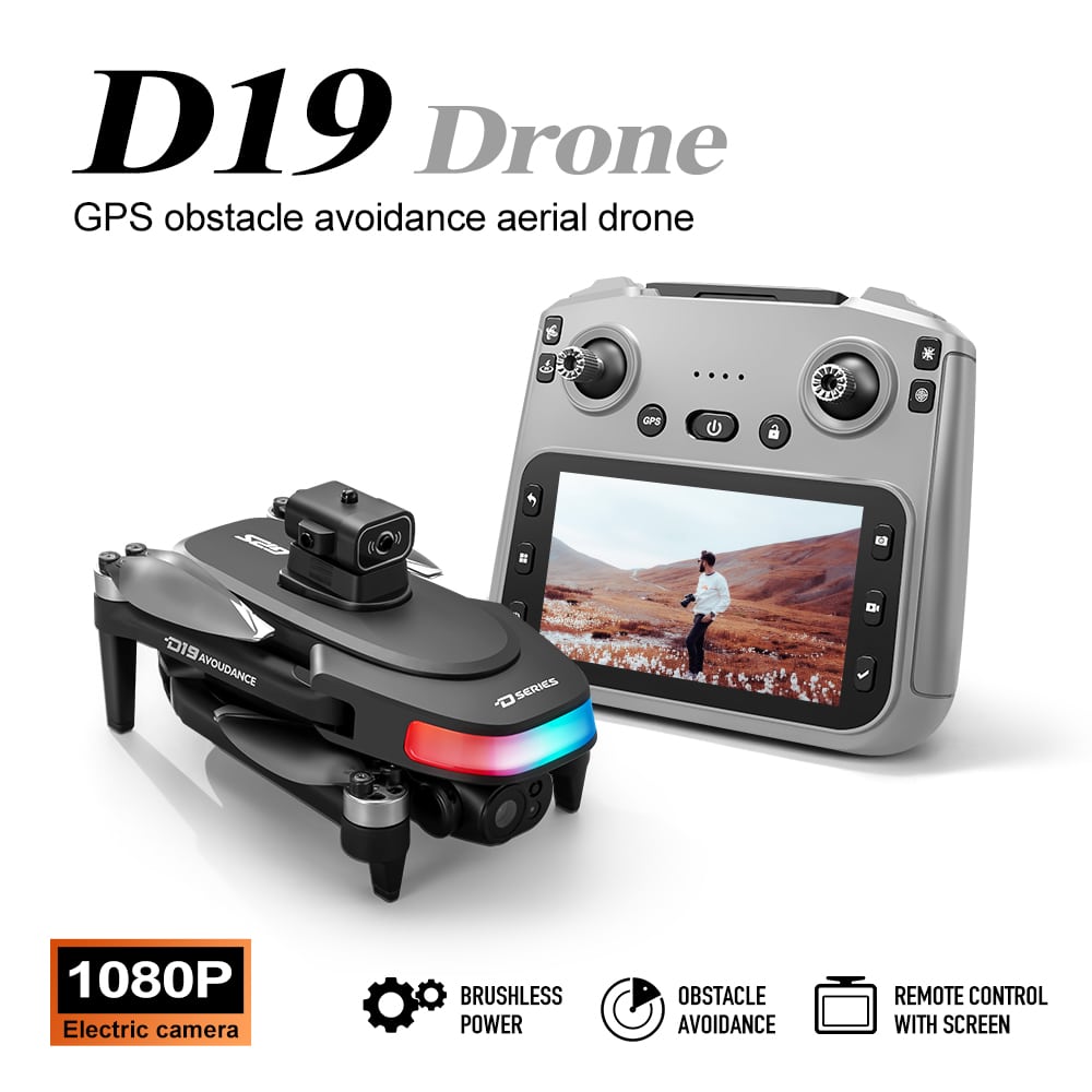 GPS Drone Cool Lights 4K HD Camera Quadcopter D19 - 画像 (8)
