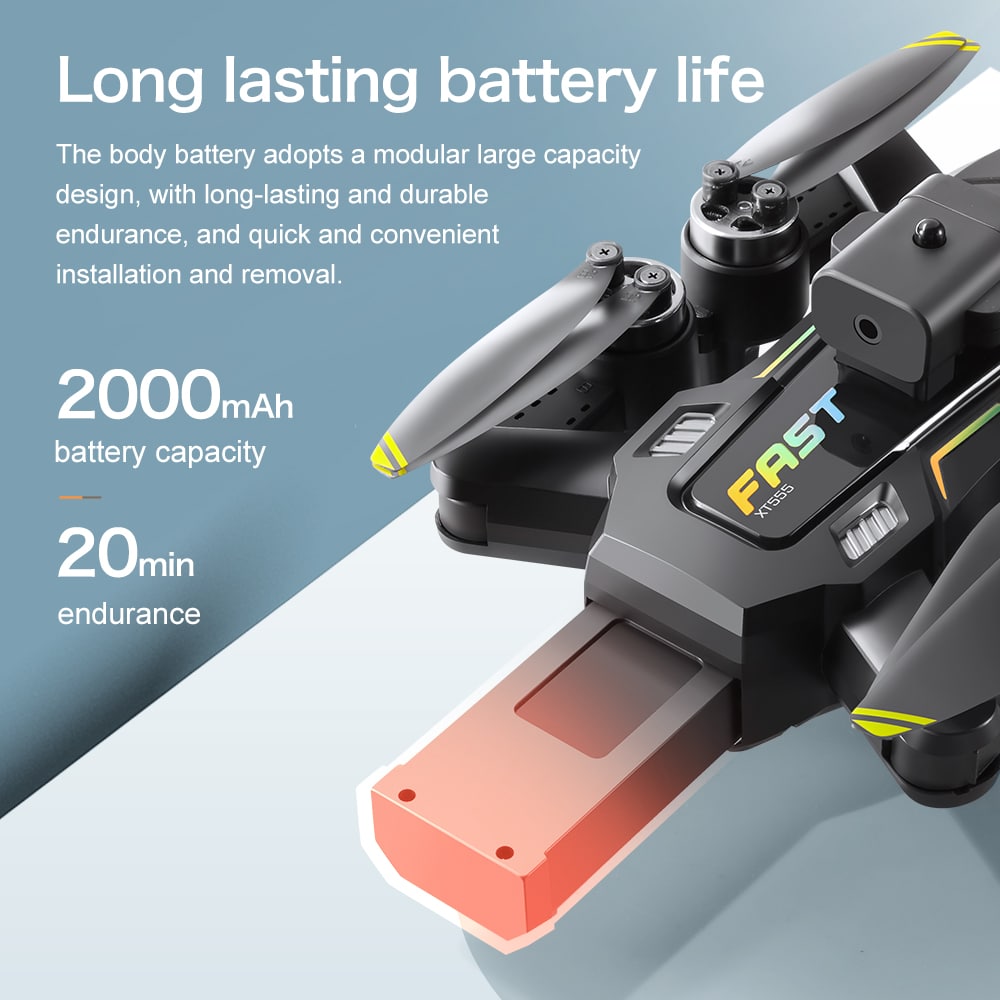 GPS Drone RC Screen Cool Lights Quadcopter XT555 - 画像 (13)