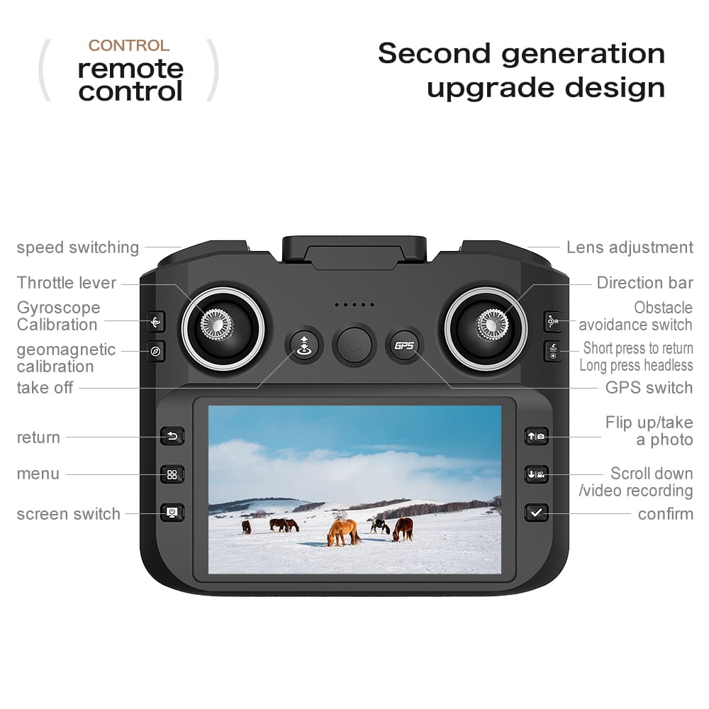GPS Drone RC Screen Cool Lights Quadcopter XT555 - 画像 (5)